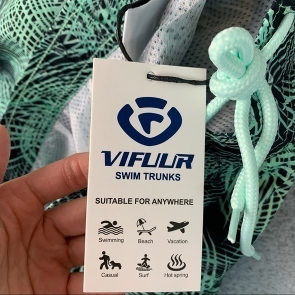 VIFUUR Mens XXL Swim Trunks Quick Dry Board Shorts with Mesh Lining - Picture 5 of 10